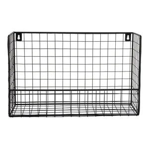 Ocelová police Reja 40 cm černá