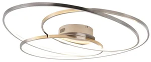Ocelové stropní LED svítidlo 80 cm s 3-stupňovým stmíváním