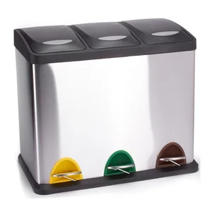 Ocelový odpadkový koš 3x8 l Tri Selectif MSV