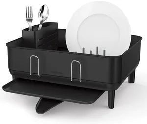 Odkapávač na nádobí Simplehuman Compact černý rám