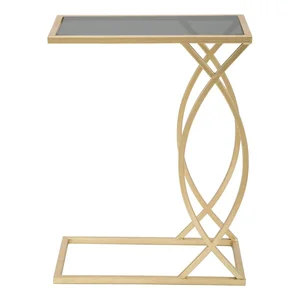Odkládací stolek Glam s skleněnou deskou