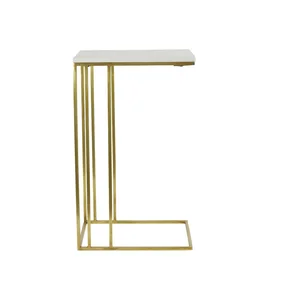 Odkládací stolek Roshan – mramorový dekor, 31 × 41 cm