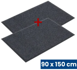 Odolná vstupní rohož s PVC hranami 90x150 cm – Šedá