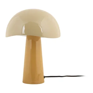 Okrová stolní lampa s kovovým stínidlem 33 cm
