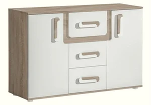 ORAKI 2D3S – Komoda dub jasný/bílá
