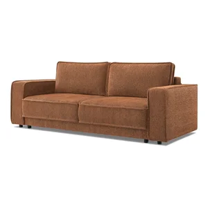 Oranžovo-hnědá rozkládací pohovka Emile