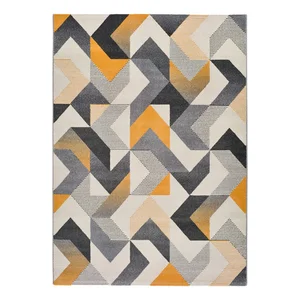 Oranžovo-šedý koberec Universal Gladys Abstract 140x200 cm