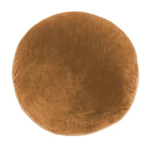 Oranžovohnědý mikrovláknový polštář Marshmallow Ø40 cm