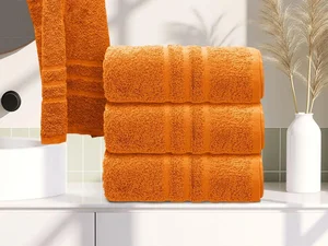 Oranžový bavlněný ručník Comfort 50x100 cm