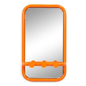 Oranžový kovový věšákový panel Retro