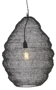 Orientální závěsné svítidlo Nidum 45 cm černé