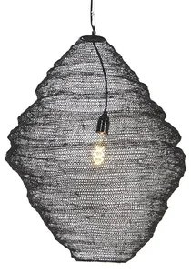 Orientální závěsné svítidlo Nidum 60 cm černé