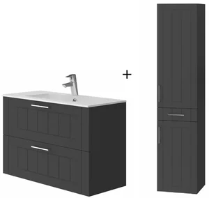 Ossy Grafit Koupelnový Set s Umyvadlem a Skříňkami