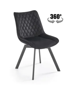 Otočná černá jídelní židle K520
