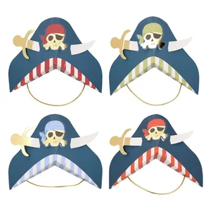 Papírové čepice Pirate, sada 8 ks – Meri Meri