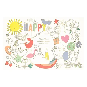Papírové prostírky 8 ks 28 × 42,5 cm – Happy Icons, Meri Meri