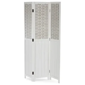 Paraván dřevěný EF-L145 WT, bílý