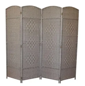 Paravan provázkový čtyřdílný – světle šedá