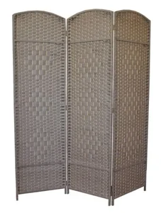 Paravan provázkový třídílný světle šedá