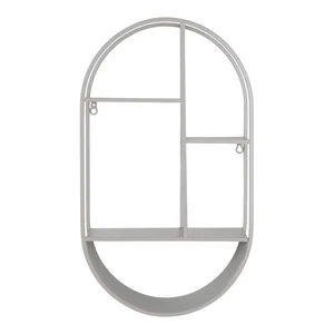 Patrová kovová police 35 cm, světle šedá – Feira (House Nordic)