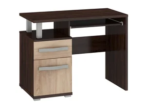 PC stůl LEHUA 1D1S – dub sonoma tmavý/dub sonoma, 5 let záruky