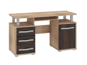 PC stůl LEHUA 1D3S – dub sonoma/dub tmavý