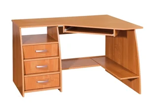 PC stůl SERDAN levý, olše, 123×75×90 cm, 5 let záruka