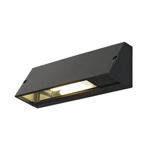 PEMA čtvercové venkovní nástěnné svítidlo – černé, E27, 15 W, IP65, BIG WHITE (SLV)