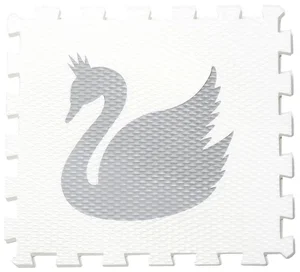 Pěnové puzzle Minideckfloor Labuť 340x340 mm - bílá se světle šedou labutí