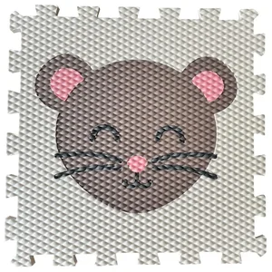 Pěnové puzzle Minideckfloor Myška Krémové