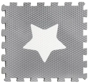 Pěnové puzzle Minideckfloor s hvězdičkou 340x340 mm Šedé