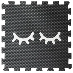 Pěnové puzzle Minideckfloor SPINKEJ Černé s bílým spinkej 340x340 mm