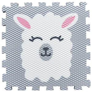 Pěnové puzzle na podlahu Minideckfloor Lama 340x340 mm, světle šedé