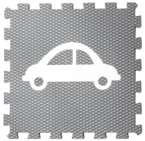 Pěnové puzzle s autíčkem Minideckfloor Šedé 340x340 mm