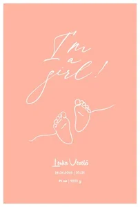 Personalizovaný dětský plakát Jsem holka! 30x40 cm