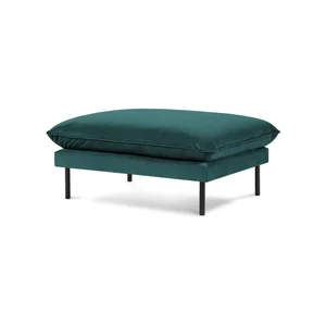 Petrolejově zelená sametová podnožka Cosmopolitan Design Vienna 100x80 cm