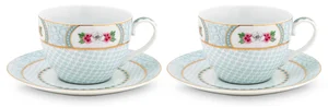 Pip Studio Blushing Birds Cappuccino Hrníčky s Talířky 2 ks