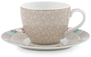 Pip Studio Blushing Birds Khaki Espresso Set