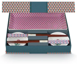 Pip Studio Flower Festival Oriental sada 2 talířků, misek a hůlek