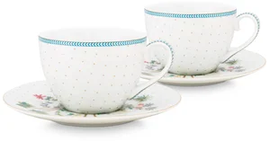Pip Studio Jolie Dots Gold Cappuccino Sada 2 Hrnků 280ml