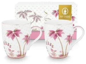 Pip Studio Jolie Dots Gold Růžové Hrníčky 2ks 350ml