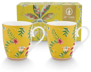 Pip Studio La Majorelle Sada 2 Hrnků 350ml Žlutá