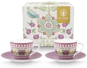 Pip Studio Lily & Lotus Espresso Sada 2ks, 100ml, Lila