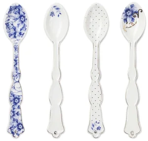 Pip Studio Royal White Sada 4 Porcelánových Lžiček