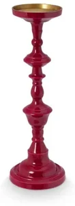 Pip Studio Růžový kovový svícen 46 cm