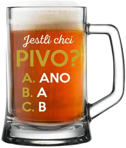 Pivní sklenice 0,5 l s vtipným nápisem