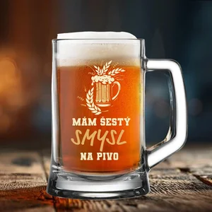 Pivní sklenice Šestý smysl na pivo, 0,5 l