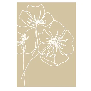 Plakát 29 × 41 cm White Poppy – Veronika Boulová