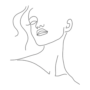 Plakát 29×41 cm: Minimalistická tvář ženy – Veronika Boulová