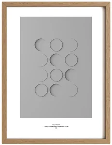 Plakát Idealform č. 4 Stínové tvary - Stříbřitě šedý, 300x400 mm